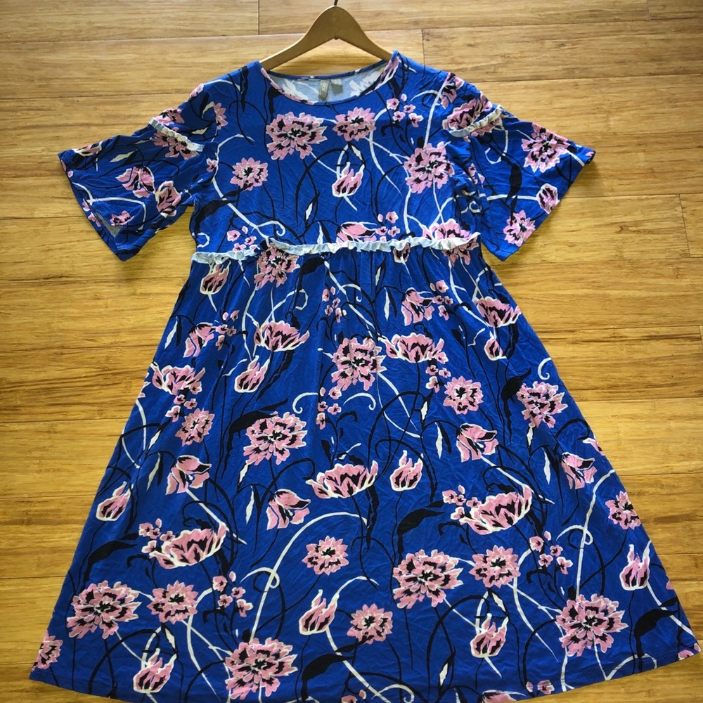 ASOS Maternity Blue Floral Dress Size 8